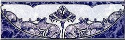 Бордюр Урал Каменный цветок синий 24,9*8 БД 28КЦ003
