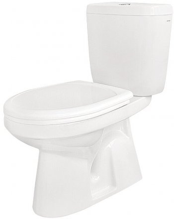 Унитаз компакт Santek Анимо Эконом, в пол, 1 реж. арм., сиденье полипропилен 110038