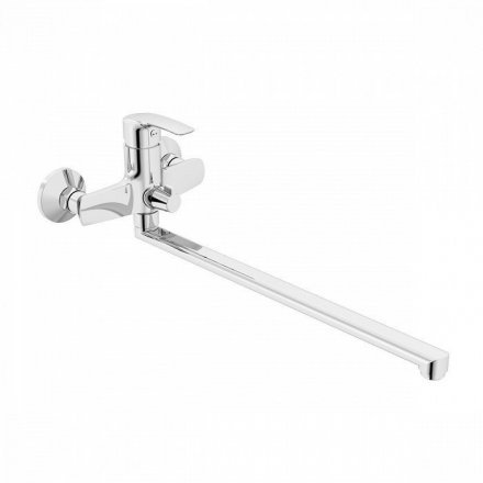 Смеситель для ванны IDDIS Ray с длинным изливом и керамическим дивертором RAYSBL2i10WA 30205