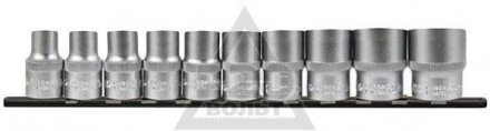 Набор головок торцевых 10 шт.3/8 (8-10-11-12-13-14-15-17-18-19) 62148