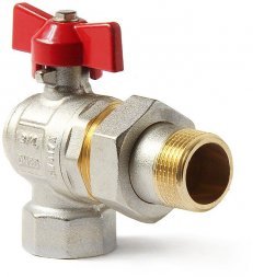 Кран шаровый угл. 1 со сгоном баб. Н-В РА