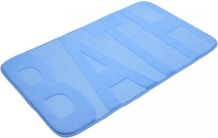 Коврик для ванной c памятью формы &quot;Bath&quot; 45*75*1,2см, синий VORTEX/10, пп-пакет 24119